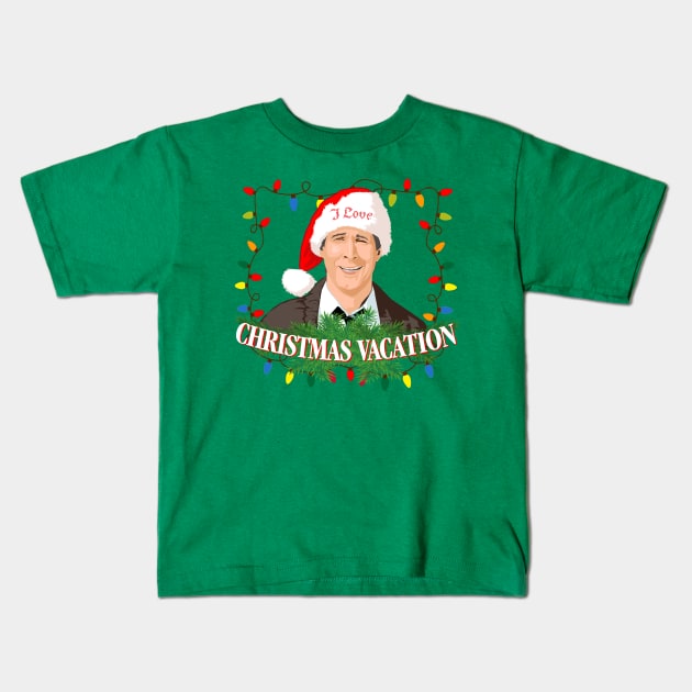 I Love Christmas Vacation Kids T-Shirt by mosgraphix